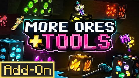 MORE ORES + WEAPONS ADDON: 350 Craftable Tools, Weapons & Armor in Minecraft Bedrock