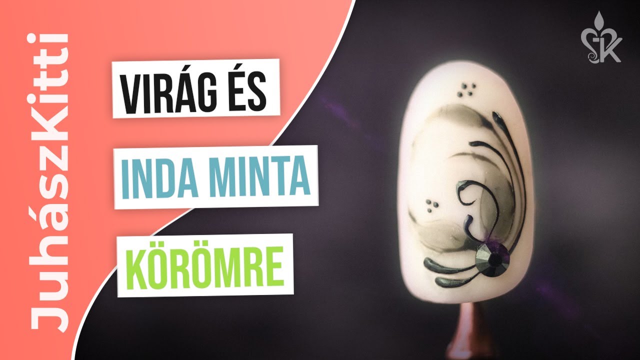 Virág és Inda Minta Körömre