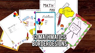 12 new border designs | Easy front-page design | Math project border designs| #holidayhomework|