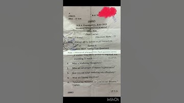 Marketing management previous year question paper of ccsu| previous year question paper of marketing