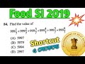 Food SI 2019 simplification short tricks, food SI math Classes