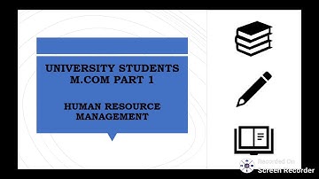 Mumbai University: Idol Students: M.Com Part 1: Human Resource Management: Management