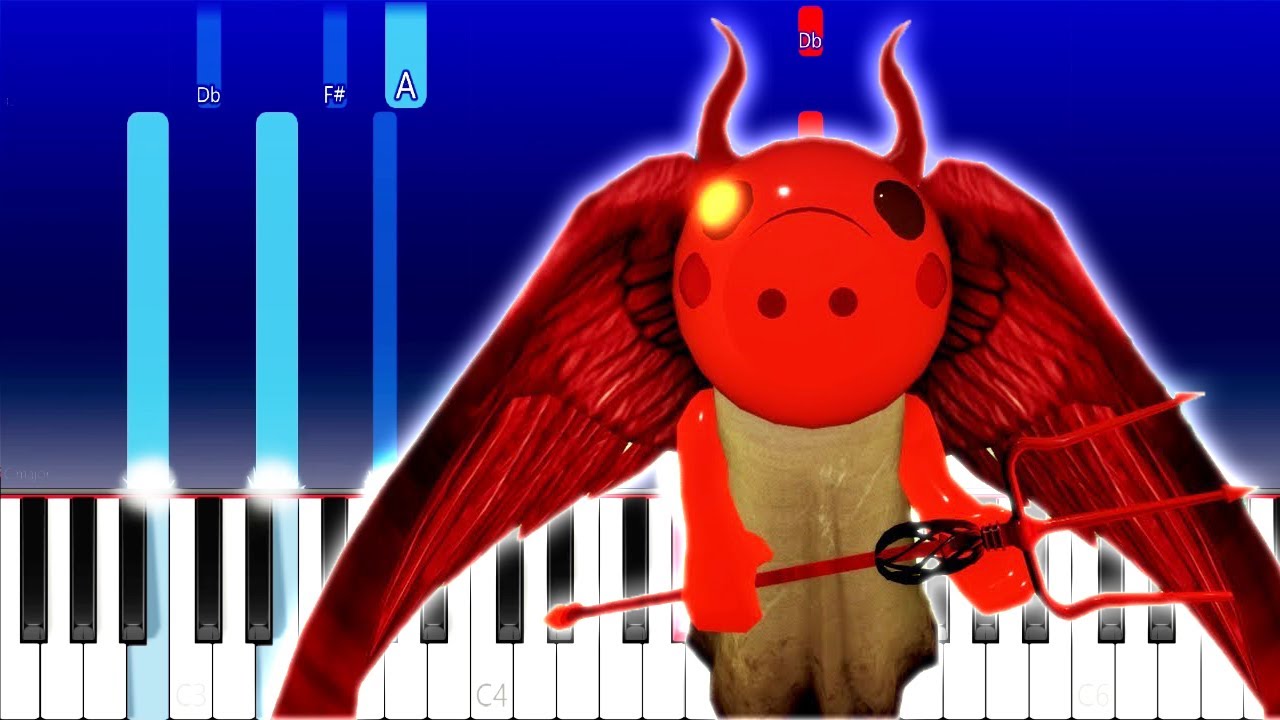 Piggy Roblox Devil Theme Piano Tutorial Youtube - roblox devil horns id