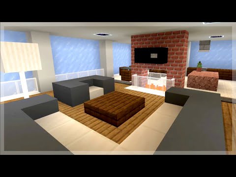 EASY Minecraft Living Room House Furniture Designs! - YouTube