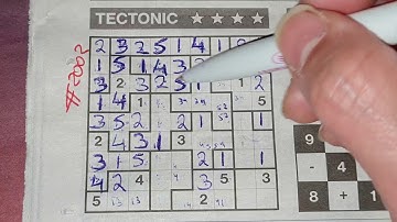 (#2002) Friday. Tectonic02 Sudoku puzzle. Bonus Extra edition. 12-11-2020 Extra part 4 of 4