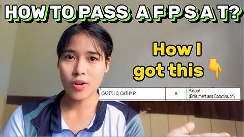 TIPS ON HOW TO PASS THE AFPSAT EXAMINATION 2025 | Cathy Castillo
