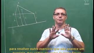 Geometria - Aula 34 -- Distância entre o baricentro de um triângulo e uma reta - Legendado