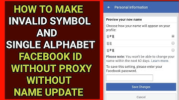 How To Create Single Alphabet Stylish Facebook Id Without Name Update No Proxy 2019