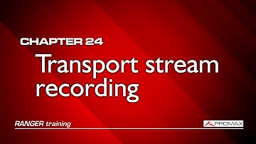 RANGER analyzers tutorial: [24] Transport stream recording