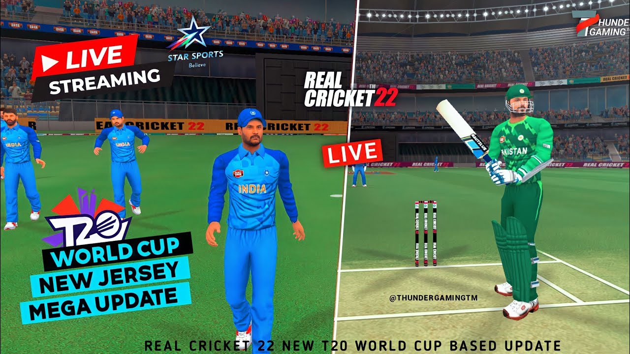 Real Cricket 22 New Jersey Update Live || T20 World Cup Live  