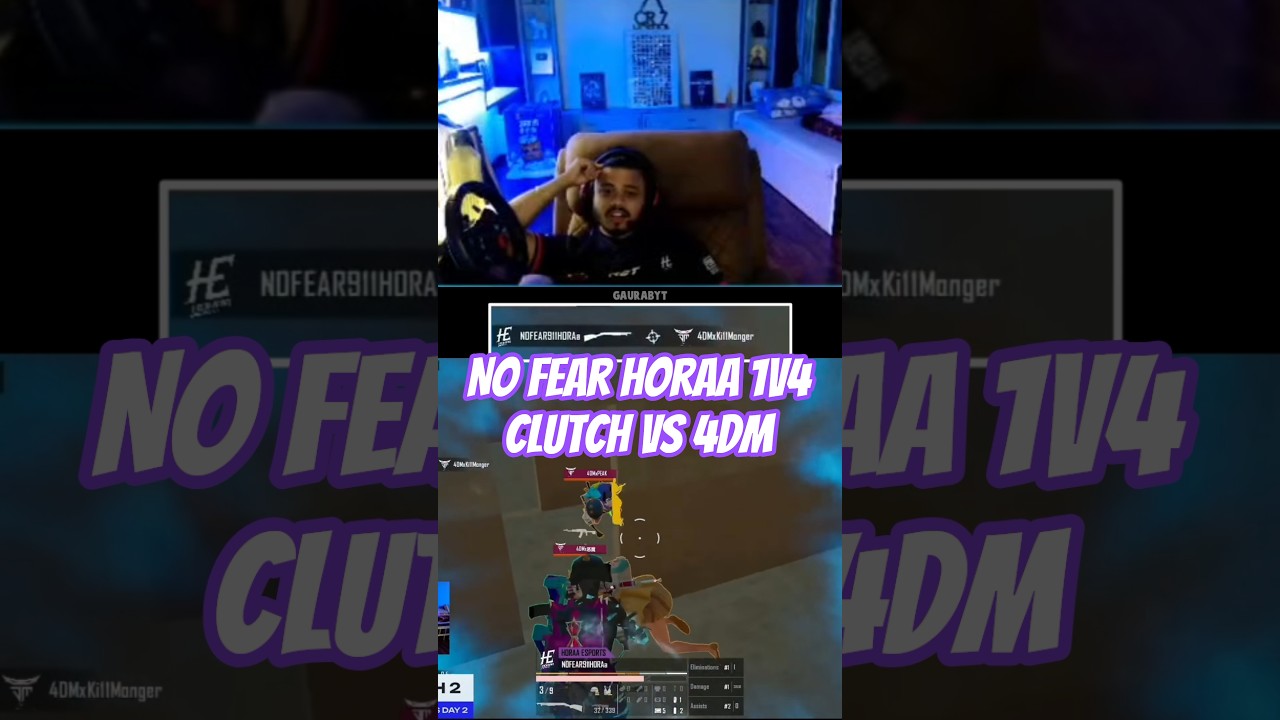 CR7 HORAA REACTS ON NOFEAR HORAA 1V4  CLUTCH VS 4DM 