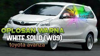 OPLOSAN warna dan pengaplikasian, toyota avanza white solid (w09)