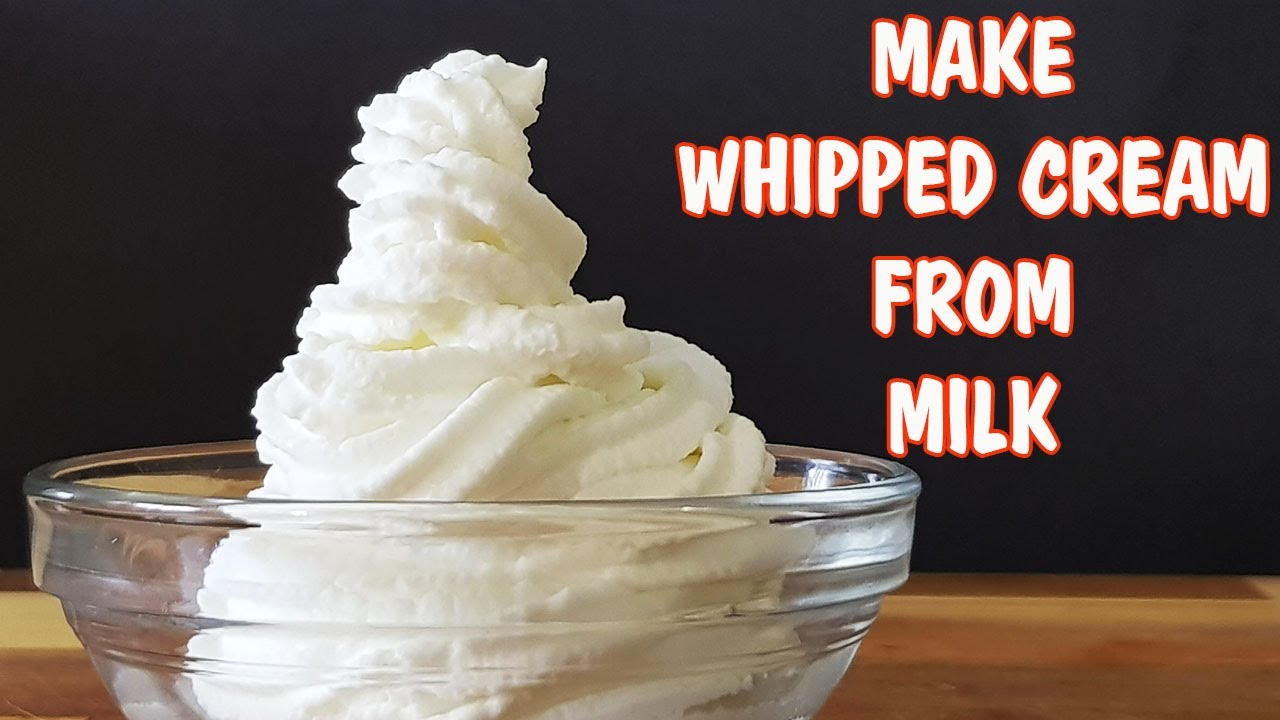 How to make whipped cream from Milk l Make Whipped Cream at home l Cooking  with Benazir