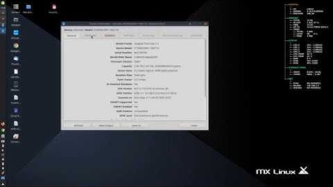 Checking disks using Gsmartcontrol in MX Linux