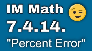 😉 7th Grade, Unit 4, Lesson 14 "Percent Error"  Illustrative Mathematics