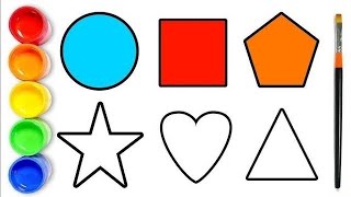 Shapes song for kids, Learn 2d shapes, colors for toddlers | Preschool Learning educational videos 