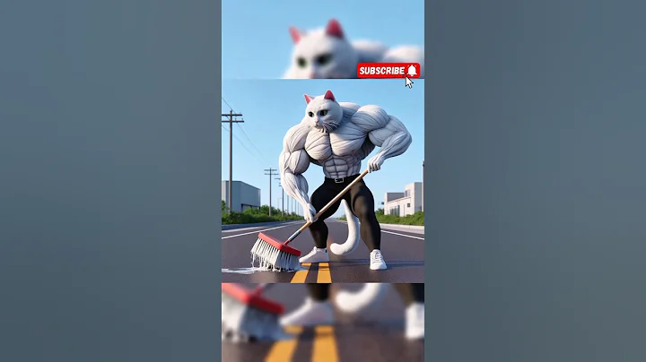 Watch the video about Daddy Cat Washing Road #funny #cuteanimal #cat #cutecat #catlovers #kitten #viralvideo #cartoon