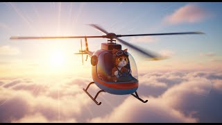 The Cat Who Flew a Helicopter | Fun and Imaginative Kids Song