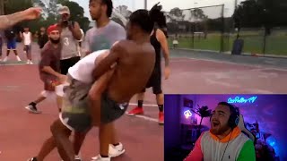 LosPollosTV Reacts To Nick Briz PURE CHAOS AT THE PARK! 5v5 Basketball!