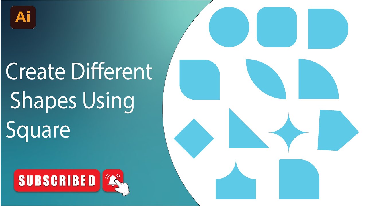 How To Create Different Shape Using Square | Easy | Beginner | Adobe ...