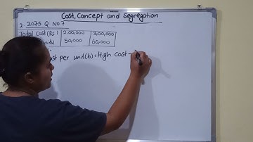 How to solve numerical of cost,concept and segregation?#BBS 2nd year#Account#