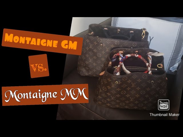 Louis Vuitton Montaigne Handbag Monogram Canvas MM Brown 2346311