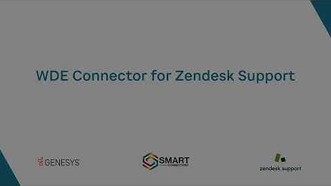 WDE Connector for Zendesk Support