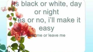 Video thumbnail of "Chad Brownlee - Love Me Or Leave Me Lyrics"