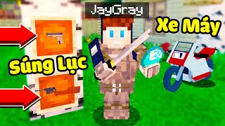[TẬP 1] JAYGRAY MUA SÚNG LỤC SIÊU MẠNH TRONG MINECRAFT THÀNH PHỐ TỘI PHẠM MÙA 2✨💰🌈CƯỚP XE MÁY ĐI ĐUA screenshot 2