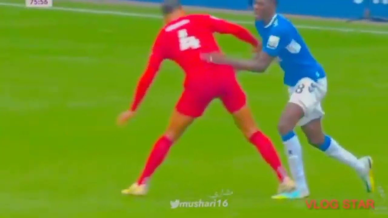 Virgil van djik  dangerous tackle on onana