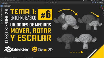 Blender tema 1 clase 6 - Mover, rotar, escalar objetos y unidades de medidas.
