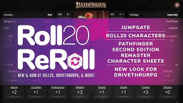 Roll20 ReRoll 8: Jumpgate, Roll20 Characters, New Look for DriveThruRPG