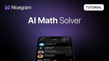 AI Math Solver in Nicegram - #1 Telegram Client!