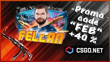 CSGO.NET promo code "FEB" +40% bonus to new deposit/ Open Fellan  Case / (mycsgo)