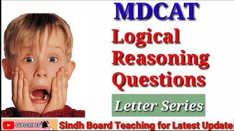 Logical Reasoning Questions (Letter Series) MDCAT Lecture 1