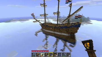 Minecraft ship w. water shader alpha v3