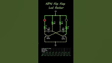 NPN and PNP flip flop LED Flasher circuits