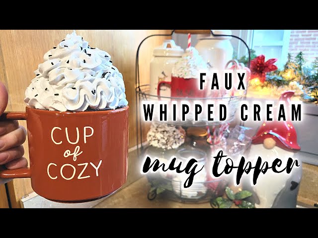 How To Make Faux Whipped Cream Mug Toppers - Something Turquoise