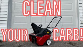 Snowthrower / snowblower won’t start? Step-by-step walk through on how to clean a carb (carburetor).