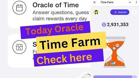 Time Farm Oracle of the day | today Oracle of time farm  | oracle of the day @timefarmoracle  #oracl