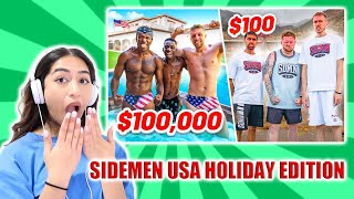 SIDEMEN $100,000 vs $100 HOLIDAY (USA EDITION) REACTION!