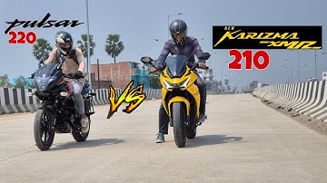 Hero Karizma XMR 210 Vs Bs6 Pulsar 220f Drag Race🔥
