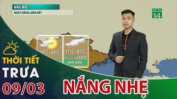 Thời tiết trưa, chiều 09/03/2023: Nắng trải khắp 3 miền| VTC14