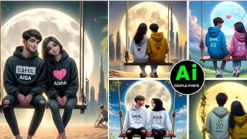how to create 3D AI t shirt name couple photo 🤔| t-shirt par naam likhne wala photo kaise banaye 👍