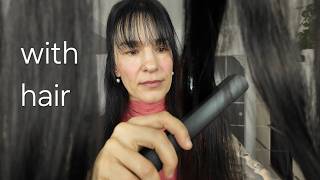 straightening hair