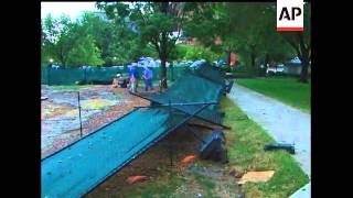 A Fence Blocking Off Construction Work At The White House Was Knocked Over By A Strong Storm That Mo