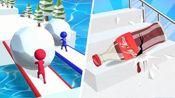 Snow Race 3D 🆚 Fragile Roll 3D🌻🧿🌺🌈Max Levels Walkthrough Android IOS Update Gameplay 9910