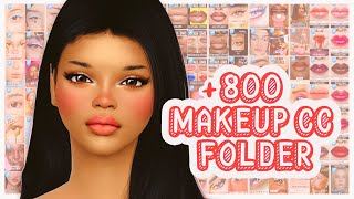 🔥 THE SIMS 4 MAKEUP CC | [800 ] MY MAKEUP CC FOLDER  ⭐ Sims 4 CAS FREE DOWNLOAD LINK #sims4 #ts4cc