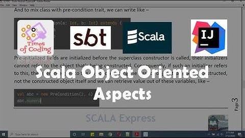 TOC - SCALA Express | 20 Scala Object Oriented Aspects