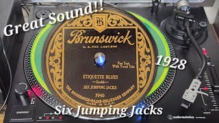 Listen How AMAZING This 99 year old 78 Record Sounds! Audio Technica Turntable - Six Jumping Jacks!!